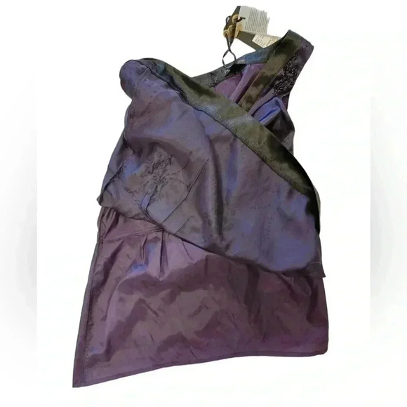 Peppercorn Purple & Black Beaded  Sequins Sleeveless Top Size Small - Picture 8 of 9